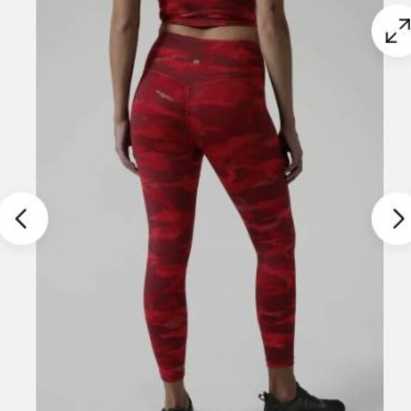 Athleta Elation Train Printed 7/8 Tight Camo Lux Red Womens XS - Picture 6 of 9